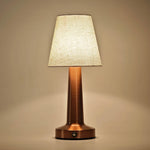 lampe table moderne or abat jour tissu rechargeable tactile chambre coucher led beigeclair