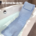 tapis bain antidérapant bleu blanc coussin swan ventouses alvéolaire moderne salle bain