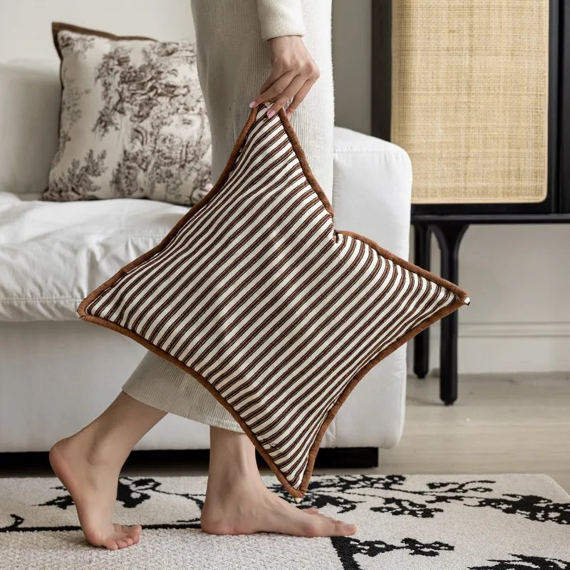 housse coussin décorative nordique moderne motif géométrique coton polyester 45x45cm voiture maison commercial