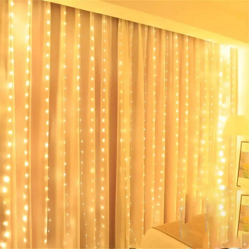 guirlande lumineuse led blanc chaud 3m 3m 300 leds moderne clips batteries inclusées