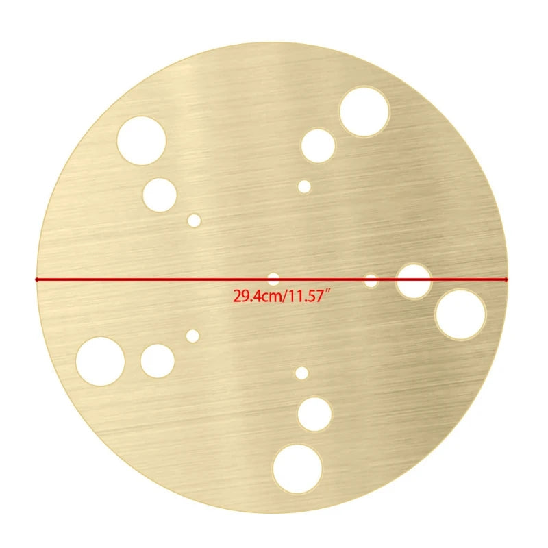 plaque protection platine vinyle dorée texture brossée moderne antidérapante antistatique 29.4cm