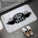 tapis central perk friends blanc vert noir moderne logo bienvenue salon chambre bain