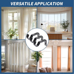 supports rideau modernes métal noir vis réglables tringle pouce opaques accessoires voilures