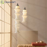 lumière suspendue moderne soie blanc bronze minimaliste sculptural chambre salon