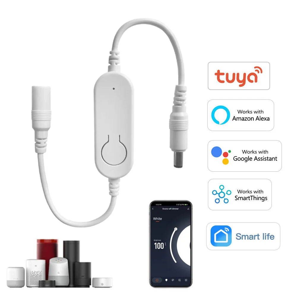 interrupteur intelligent blanc moderne minimaliste controle wifi alexa google led variateur lumières single color