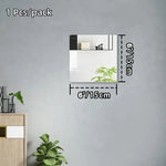 miroirs autoadhésifs acrylique blancs 3d décoration moderne stickers muraux rectangles ovales carrés