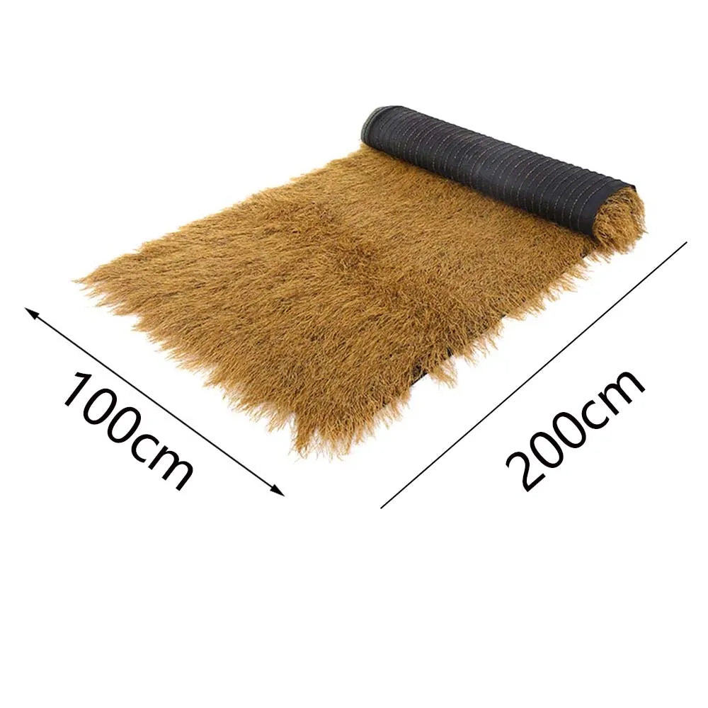 toit imitation chaume rouleau extérieur décoration rustique tropical 100cm 200cm aspect texturé anniversaire expositionextérieur