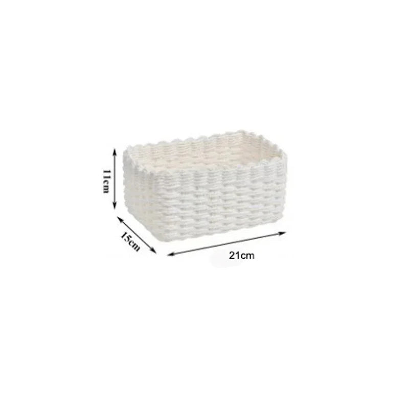 paniers rangement tissage corde fibre végétale réutilisables gris noir beige blanc opacité rustique naturel