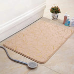 tapis sol moderne antidérapant noir rose gris blanc marbre doré salle bain couloir chambre