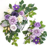 guirlande florale artificielle romantique mariage extérieur decoration maison rose blanc vert