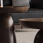 table basse ronde moderne minimaliste bois naturel salon grande petite