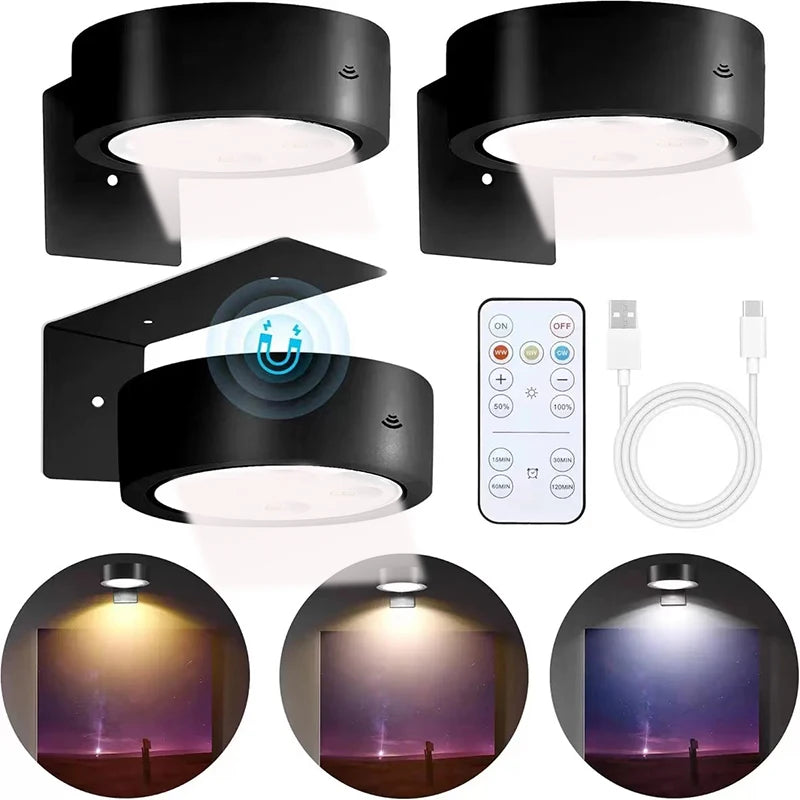 luminaire mural rechargeable led couleurs télécommande moderne minimaliste