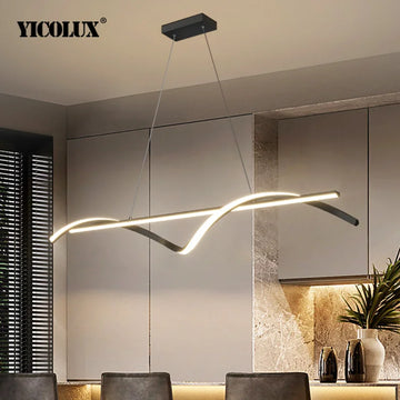 lampe suspendue moderne blanc ondulé salle manger chambre salon étude hallôtel