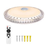 luminaire led cristaux facettes haut parleur bluetooth télécommande moderne multicolore