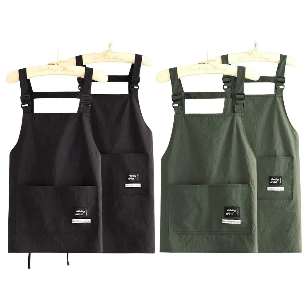 Tablier de cuisine en coton avec grande poche pratique