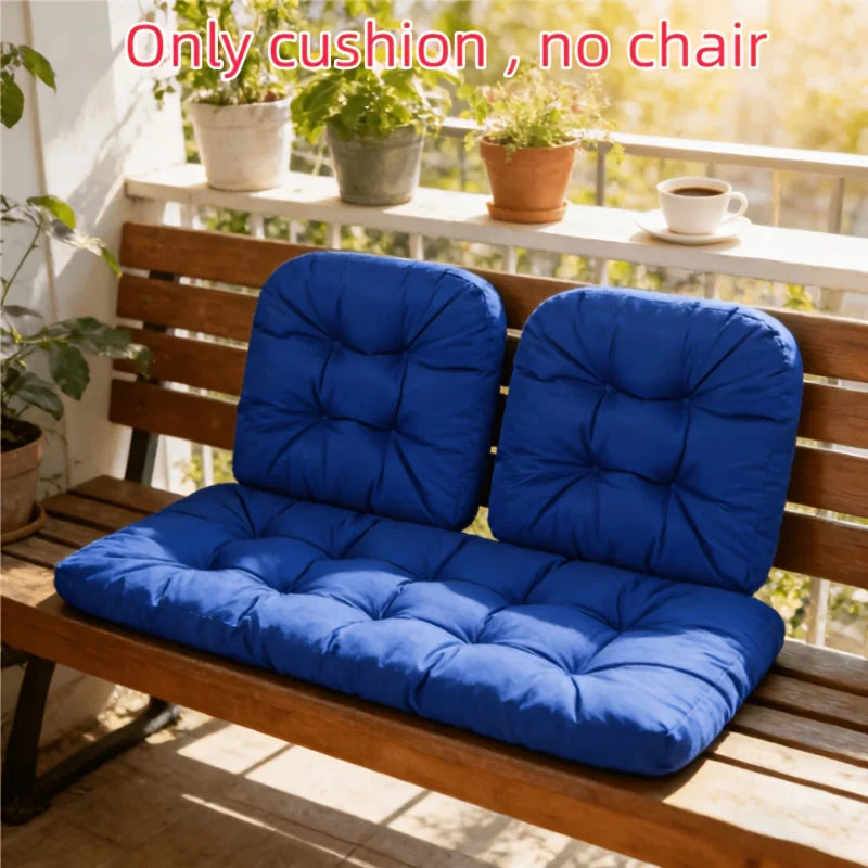 coussins jardin bleu imperméables motif plis moderne 50x48cm 100x50cm non amovibles lavables adultes