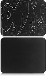 tapis souris noir blanc motif topographie anti dérapant lignes graphiques moderne gaming
