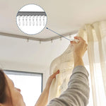 crochets métalliques argentés modernes rideau fil suspension fixations anneaux coton inoxydable