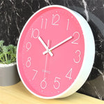 horloge murale moderne rose blanche noire bleue quartz aiguille unique minimaliste salon