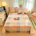 drap lit coton motif animal géométrique moderne gris clair rose pâle