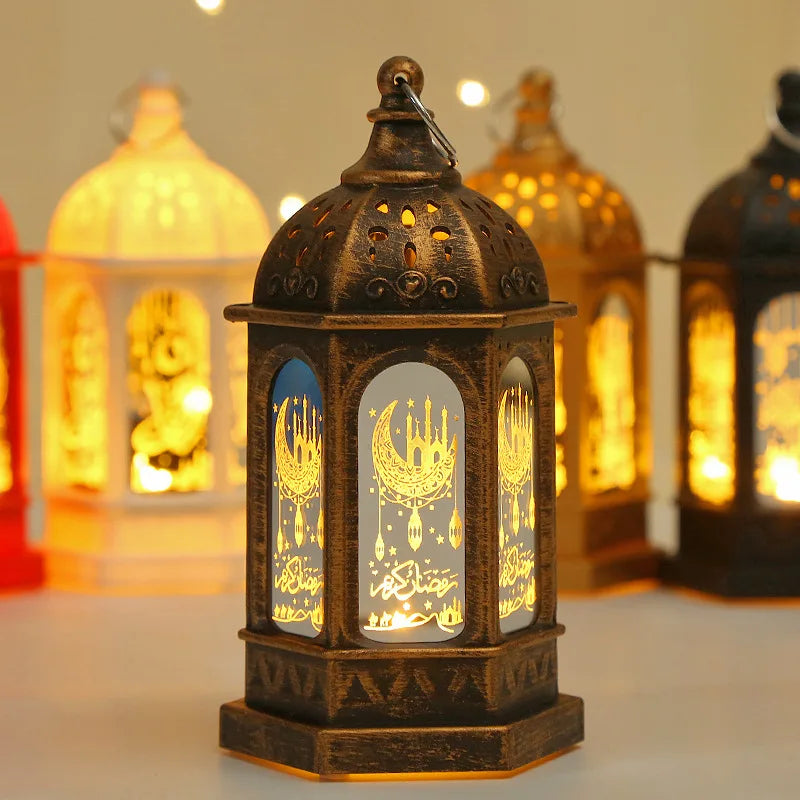 décoration ramadan lanternes or rouge noir blanc arabesques traditionnel suspension İslamique