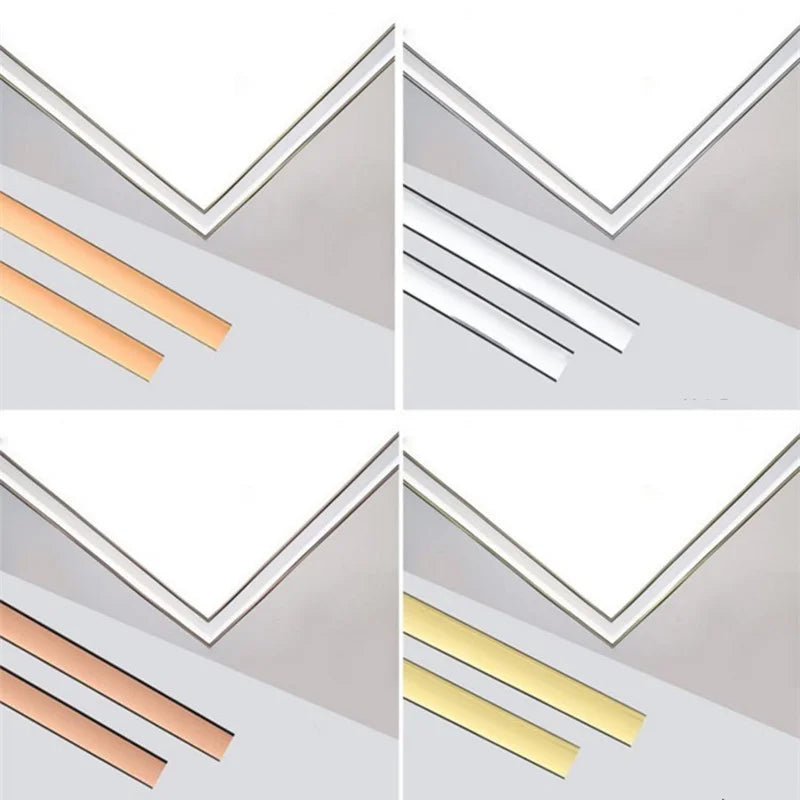 ruban decoratif adhesif or moderne rayures simples 5m joints murs sols