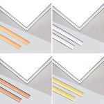 ruban decoratif adhesif or moderne rayures simples 5m joints murs sols