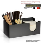 porte couverts moderne adhésifs noir rangement cuisine contemporain fixations visibles