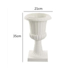 cache pot blanc classique opacité plastique intérieur extérieur balcon jardin table