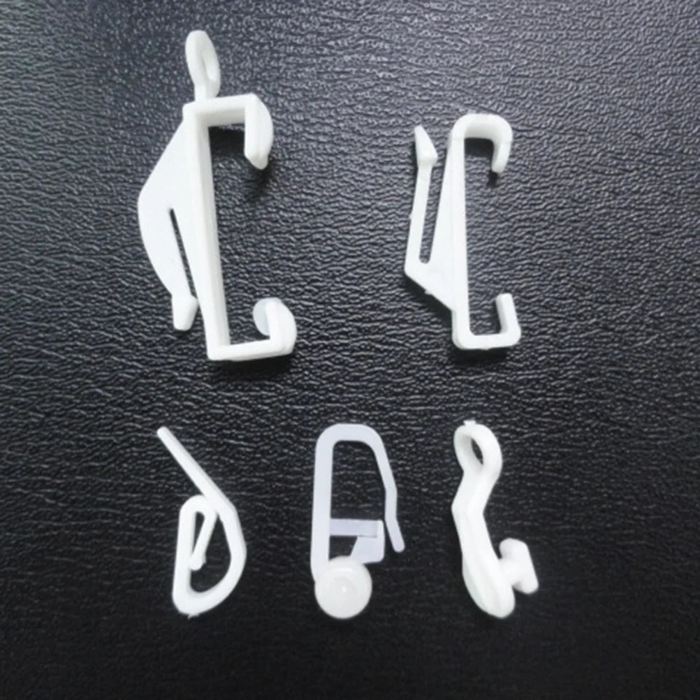 clips fenetre adhésifs blancs modernes robustes rideaux coulissants universels 100 pièces