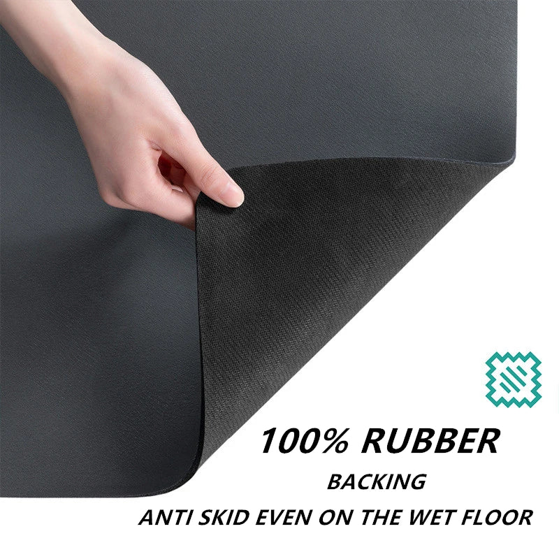 tapis cuisine anti dérapant noir moderne absorbant rapide drainage vaisselle 20x30 cm