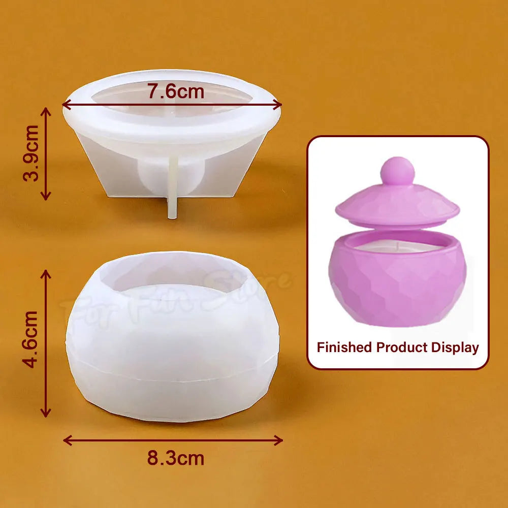 moules silicone diy bougies décoratives pots rangement ciment surface découpée colle cristalline plâtre maison