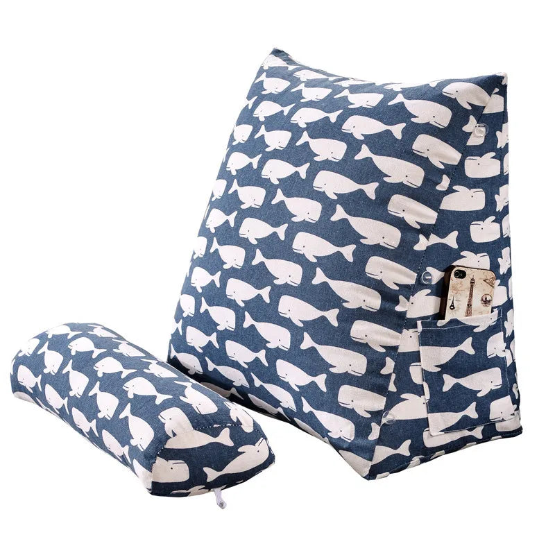 coussin triangle blanc imprimé tour eiffel moderne oreiller amovible lavable bohème