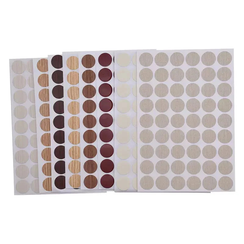 autocollants cache trous vis imitation bois meubles armoire décoration murale adhésif pvc