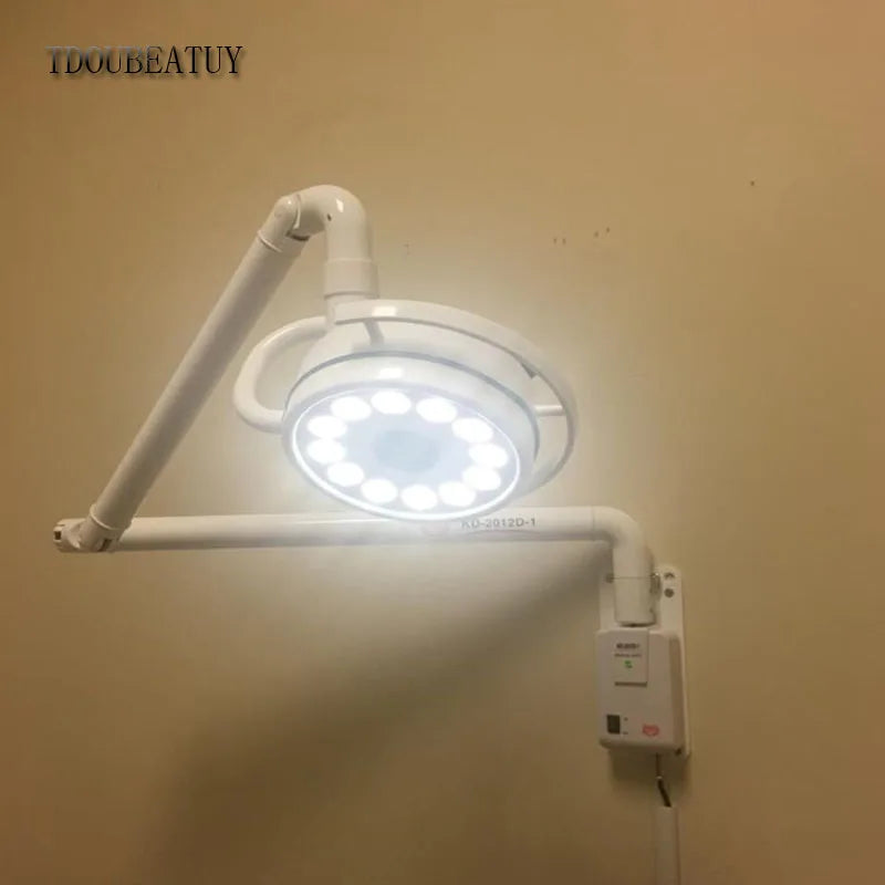 lampe chirurgie blanc moderne 50000h 40000lx led 12x3w 5500k fixation murale interrupteur