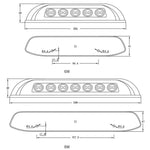 lampe led extérieure rv van camping ip67 12v 8w 10led moderne blanc
