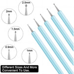 stylos pointe silicone bleu clair brun foncé pointes diverses modernes lisses opaques sculpteur nail
