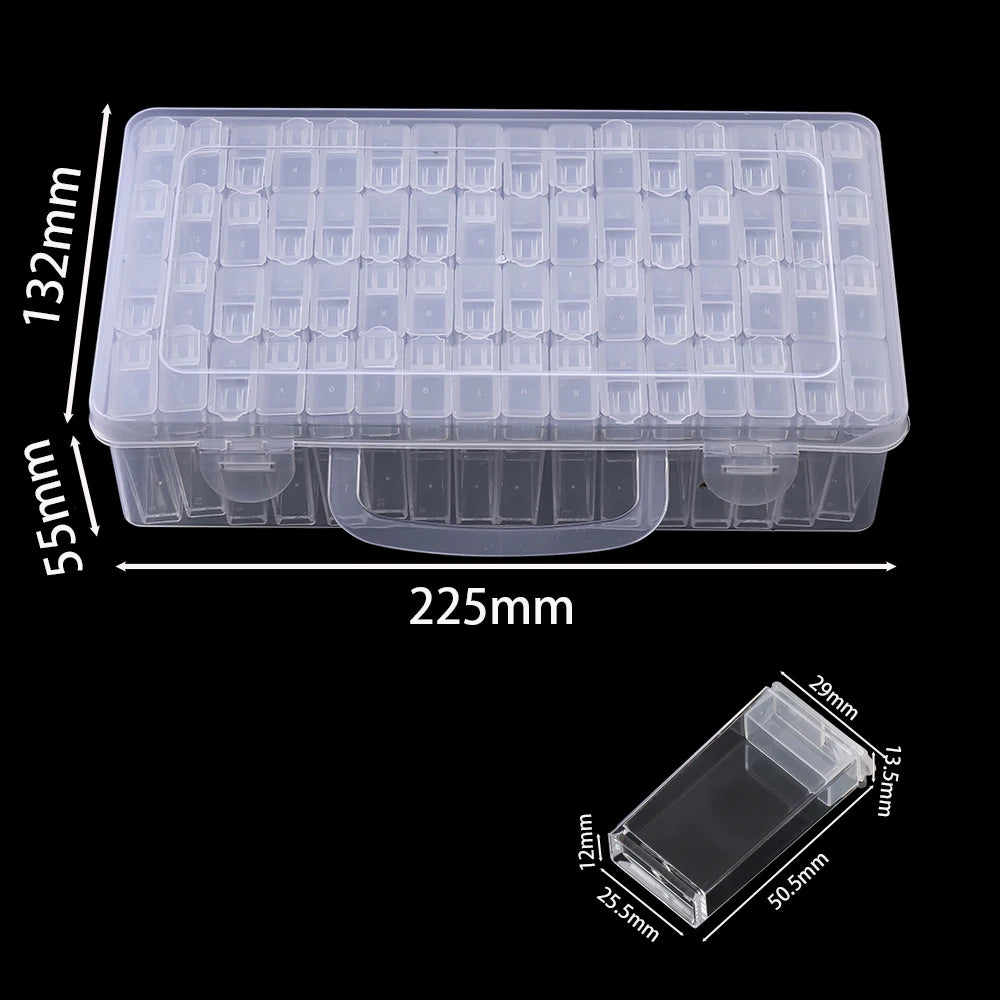 boîte rangement transparente moderne 32 40 42 48 56 64 compartiments poignée petites boîtes