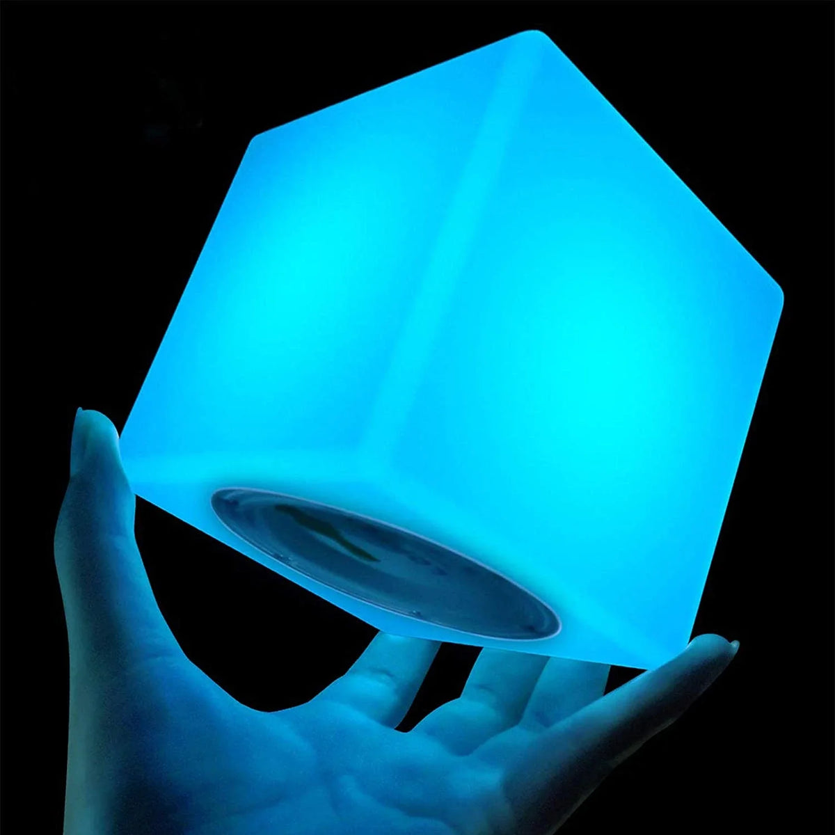 lampe cube led enfant decoration intérieure table chambre 16 couleurs rouge bleu vert jaune