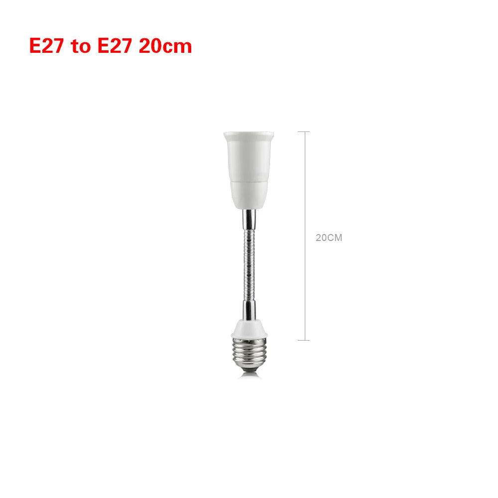 adaptateur lampe flexible blanc doré noir texture métallique moderne câble souple 20cm 30cm 40cm