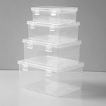 boîtes rangement transparentes modernes réutilisables pvc clips fermeture multifonctionnelles articles câbles organiser sans motif