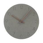 horloge murale moderne vert menthe bleu gris rouille minimaliste aiguille quartz 29cm bois texturé
