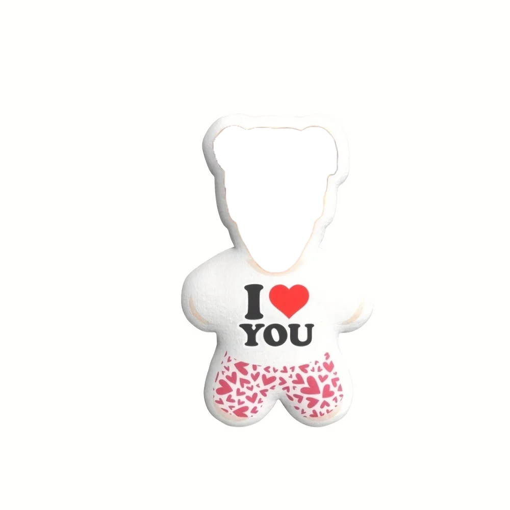 coussin personnalisé coeurs rouge visage moderne blanc noir lavable machine oblong adultes