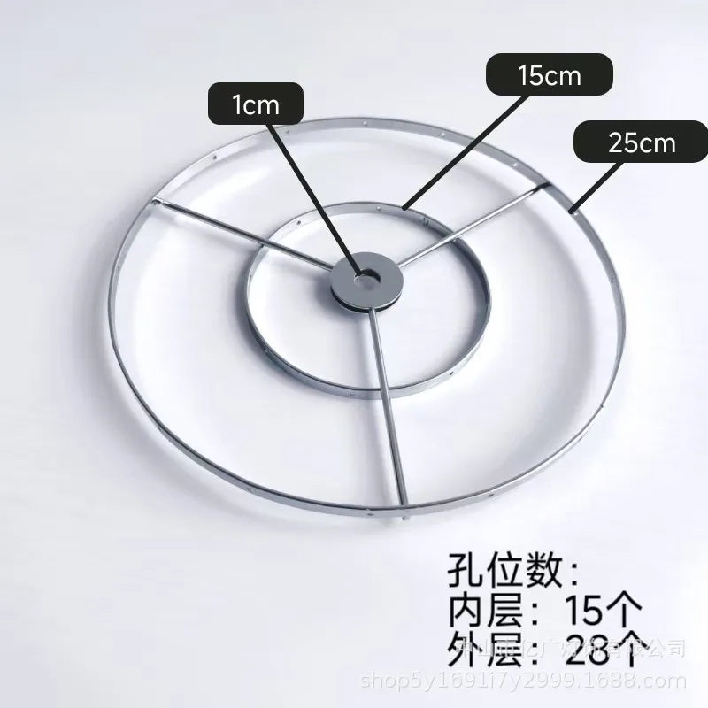 cadre lampe or rose argenté moderne minimaliste eyelets structure sectionnée