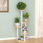 étagère plantes moderne multi niveaux noire blanche bois pots succulentesintérieurextérieur