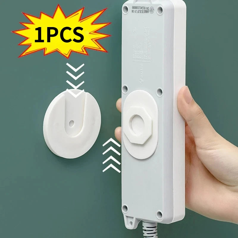 supports adhésifs blancs prises électriques modernes minimalistes 2pcs câble chargeur usb facile