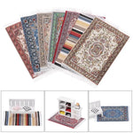 tapis turc ornements floraux motifs géométriques classique tapisserie miniature décoration intérieure tissu accessoire poupée