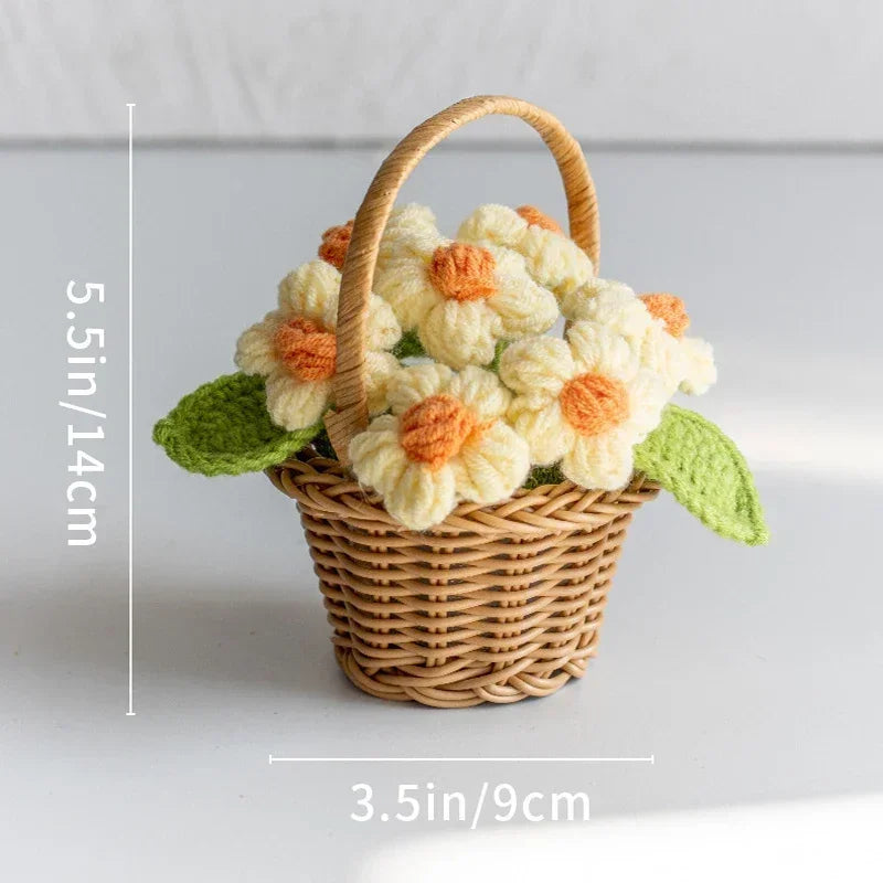 panier osier fleurs traditionnel marron clair décor intérieur maison fêtes anniversaires baby shower
