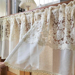 rideau dentelle fleur vintage blanc romantique translucide salon chambre bureauhôtel