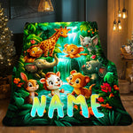 couverture animaux jungle imprimée polygone portable pique nique voyage maison toutes saisons